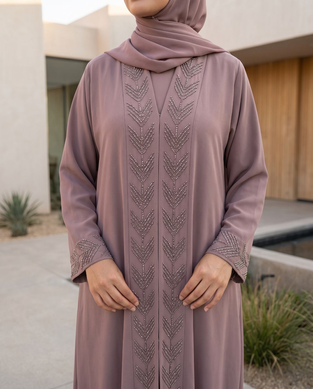 Purple Stone Abaya - Dubai